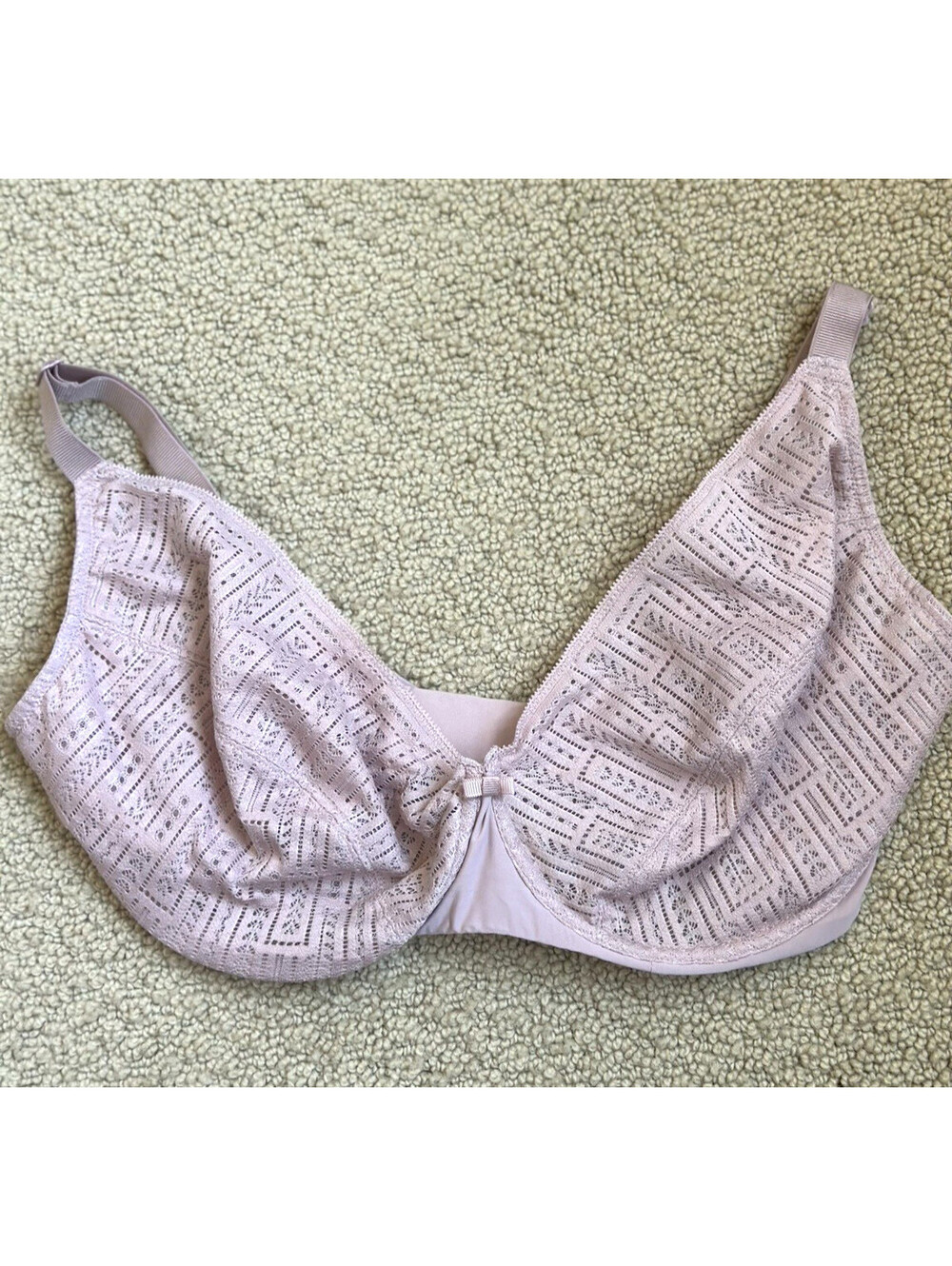CHANTELLE 10Q1 Light Pink Everyday Graphique Plunge Bra Size 34H